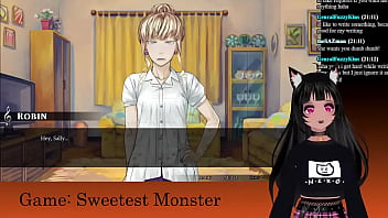 Preview 2 of Sauna Sepide Ba - VTuber LewdNeko Plays Sweetest Monster Part 2