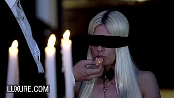 Preview 2 of Gagged Man - Submissive Chloe Lacourt and Jessie Volt sex with rich guy