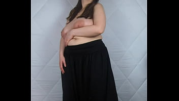 Preview 4 of Mom And Moms Son - Lena Topless Dance in Long Skirt