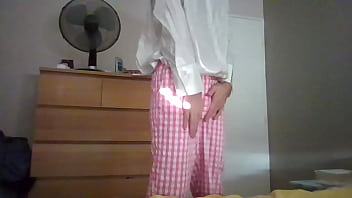 Preview 2 of Drunk Asian Rape - Sexy crossdresser secretary in Gingham pink pants