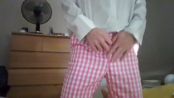 Preview 3 of Drunk Asian Rape - Sexy crossdresser secretary in Gingham pink pants