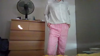 Preview 1 of Drunk Asian Rape - Sexy crossdresser secretary in Gingham pink pants