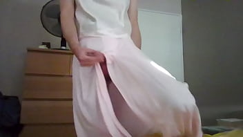 Preview 4 of Bibi Fucking Videos - Satin crossdresser secretary fetish satin