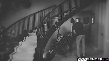 Preview 1 of Sybil Stallone Boob Sucking - Bad shemale cop Natalie Mars enjoyed ass fucking after she swallowed dick