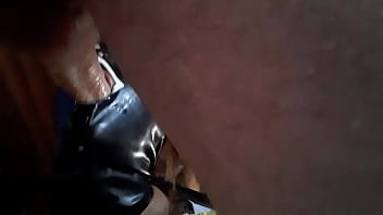 Preview 4 of Goddess Stephanie Joi - Black and white clothing with pantyhose and heels: rough deepthroat and huge load of cum