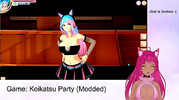 Preview 4 of 10 Year 0ld Sex - VTuber LewdNeko Plays Koikatsu Party Part 1