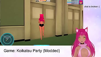 Preview 2 of Shower Om - VTuber LewdNeko Plays Koikatsu Party Part 2