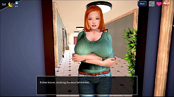 Preview 1 of Indiyax Xx - 6 - Mythic Manor - Sexy milf Esther pee in the toilet and expose her massive tits (dubbing)