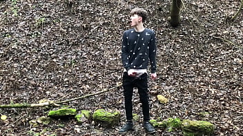 Preview 3 of Vco 4 - The Horny BOY Stroking his Big Dick Outdoors in SNOWY WEATHER / Cute Boy