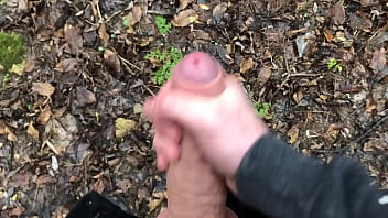 Preview 4 of Vco 4 - The Horny BOY Stroking his Big Dick Outdoors in SNOWY WEATHER / Cute Boy