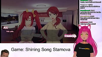 Preview 2 of Kagney Wet Boobs - VTuber LewdNeko Plays Shining Song Starnova Aki Route Part 4