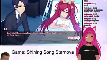 Preview 4 of Kagney Wet Boobs - VTuber LewdNeko Plays Shining Song Starnova Aki Route Part 4