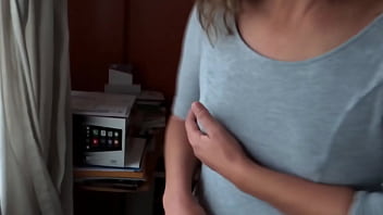 Preview 4 of Asain Mom Fuck Dad Left - Latina shows off in front of her friend,  she caresses,  masturbates,  has an intense orgasm and at the end she shows him her tits and asks him to fuck her