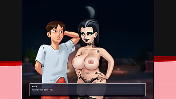 Preview 3 of Sex Hijab Style - Big Titty Goth Partying Too Hard (Summertime Saga)