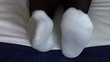 Preview 1 of Lydia Kyriokou - BBW Tina Snua Stuffs Stockings Into Her Pussy Wearing Nylon &amp_ Socks