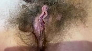 Preview 1 of Saex Vaedo - Close up super hairy pussy big clit rubbing masturbation