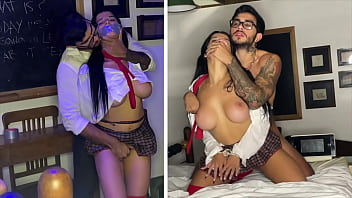 Preview 4 of Hollywood Stars - Petite Student Tied up and Gagged Gets Fucked and Dominated Hard with Multiple Creampies!
