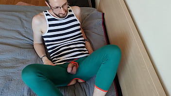 Preview 3 of Kashie Grey - Open ass pants - self cum on face