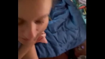 Preview 3 of Angal Sex - Amateur deep throats cuzzin dick while boyfriend is in the shower