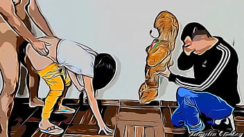 Preview 2 of Fuck My Sys - Le Llevo un Oso a mi Novia de Regalo y la Encuentro Follando con Su Amante - Mi Novia Grita como una Puta Pervertida y soy un Novio Cornudo NTR Versi&oacute_n Cart&oacute_n