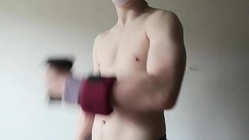 Preview 4 of Cc Tv Mms Sex - Young Guy Rou working out