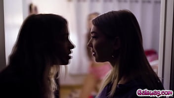 Preview 2 of Alicia Two Holes For Two Dicks2 - Teens Khloe Kapri and Gia Derza have their 1st lesbian experience during a sleepover party! OMG my mouth was watering while watching this scene!