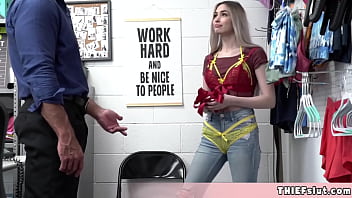 Preview 1 of Big Milk Xxxxx Vodio - Cute blonde teenie caught by a horny mall cop and rough fucked