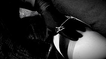 Preview 2 of Nude Exgf Orgasm - GIA SAPHIRRE -  SENSUAL LADY IN BLACK SHEER SEDUCTIVE  STOCKINGS