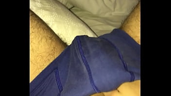 Preview 1 of Vidio Bokep Horny Japanes - teen 18 year old cumming on my boxers before going to bed