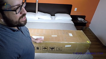 Preview 1 of Fishnet Pantyhose Upskirt - 156 cm JY Platinum TPE Sex Doll Unboxing and Review