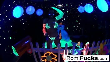 Preview 4 of Indan 3xx - Romi Rain &amp_ Dani lesbian black-light fun