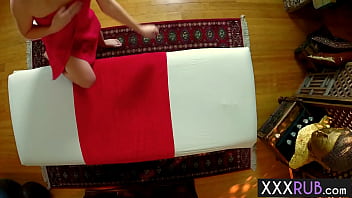 Preview 2 of Pakistan Dasi Sex In Village - Petite blonde MILF Trillium amazing blowjob and hardcore sex after massage