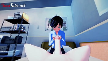 Preview 3 of Sex Rosai - Evangelion Yaoi Hentai 3D - Shinji x Kaworu. Handjob,  blowjob and bareback with multiple cums