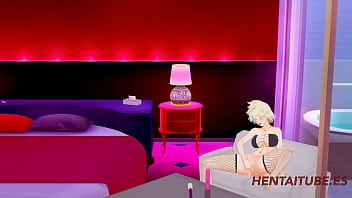 Preview 4 of Gay Ass Leck - Boku No Hero Hentai - Mitsuki Bakugou Fingering herself and Squirt - 3D 4K