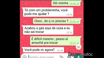 Preview 1 of Riley Reid Jules Jordan - Vizinha safada pediu pra trocar o g&aacute_s pelo whatsapp e acabou levando leitada na cama (Hist&oacute_rinha safada)