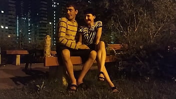Preview 2 of Brother Porn Slipping Sister - Outdoor blowjob