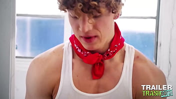 Preview 2 of Fas Porno - TRAILERTRASHBOYS Jock Felix Fox Barebacks Gay Devin Franco