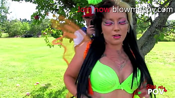 Preview 1 of Creampie Jav Unsencor - Blow Me POV - Fairy Inked Babe Fuck You Dry Outside