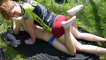 Preview 3 of Brandi Bran - Teen friends got horny during a cycling trip,  went off the track to release a sexual tension