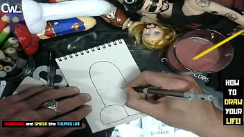 Preview 2 of Booby Dhaka Uttara - Dildo art business - It&#039_s time to tracing sketch of the alien grey