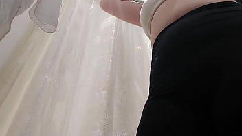 Preview 4 of Brother With Sister Sex Cam - In the shop with your Italian stepmother she spies on her as she tries on these sexy clothes and puts her tits in your face