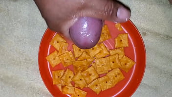 Preview 2 of Fisting Session Gran Canaria - My special Cock sauce makes my Cheese It snacks so tasty.