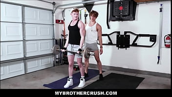 Preview 1 of Fun Twisted - Twink Muscle Hunk Stepbrother Felix Fox Fucks Stepbrother During Workout