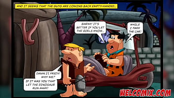 Preview 2 of Orgasm Labia Wet - Swapping wives at the dinner - The Flintstoons Tittle 01