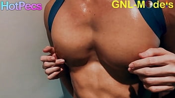 Preview 1 of Massage In Roon - Hot Asian getting nipple played big pecs muscle asian
