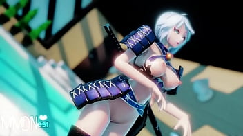 Preview 4 of Brazil Lezdom Scat - Ninja Miku - Sexy Mi! (by MMDNest)