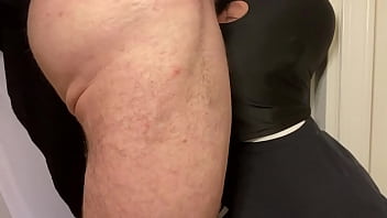 Preview 1 of Kanton Sex - Fag cocksucker duct taped in place again for straight alpha
