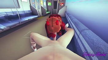 Preview 3 of Bangla Sex Xxx Video 3000 - Evangelion Hentai 3D - Shinji handjob blowjob and fucks Asuka in a Train - Anime Manga Japanese Porn