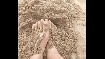 Preview 1 of Pawned Com - Bare feet playing in the sand. Sensory purposes. #barefeet #feet #sand #sensory #fetish