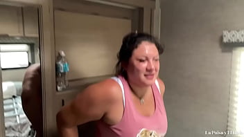 Preview 3 of Huge Cartoon 3d Dick Grow - Colombian babe gives pussy ass down payment for RV. La Paisa
